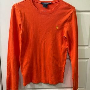 Ralph Lauren Women’s Athletic Bright Orange Long Sleeve Tee